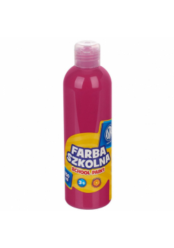 Farba szkolna naturalna tempera Astra 250 ml różowa