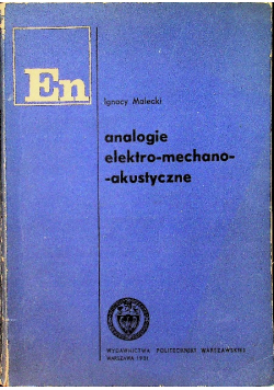 Analogie elektro mechano akustyczne