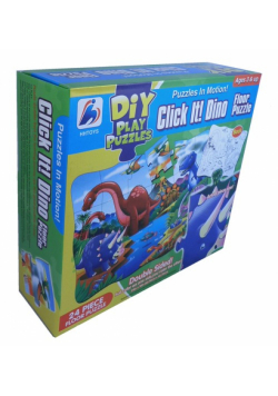 Puzzle Dinozaury dwustronne do malowania 24