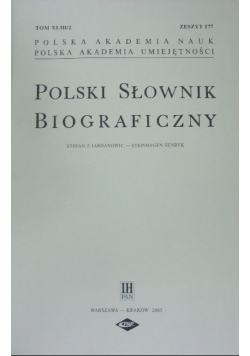 Polski słownik biograficzny Zeszyt 177