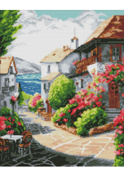 Diamentowa mozaika - Miasto nad morzem 40x50cm