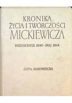 Kronika życia i twórczości Mickiewicza