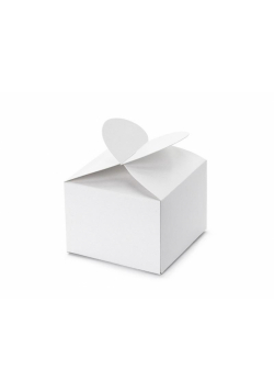 Pudełeczka serce białe 6x5x6cm 10szt