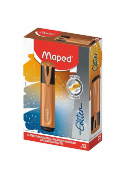 Zakreślacz Glitter Metal miedziany (12szt) MAPED