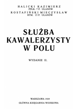 Służba kawalerzysty w polu
