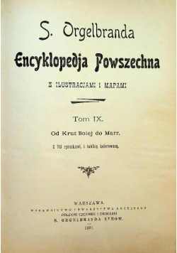 Encyklopedja Powszechna Tom IX 1901 r.