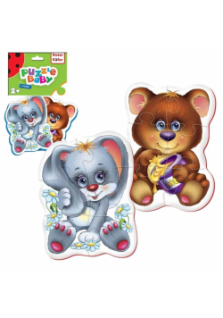 Puzzle Piankowe baby miś królik rk1101-04