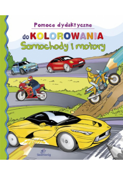 Pomoce dydaktyczne do kolorowania Samochody i motory