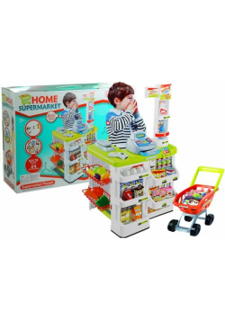 Ogromny supermarket sklep + koszyk na zakupy