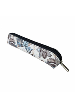 Piórnik mini Paisley kwiaty kawowe