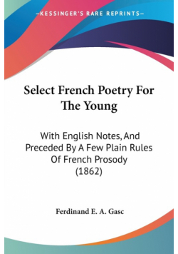 Select French Poetry For The Young