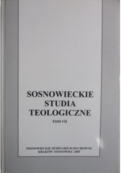 Sosnowieckie Studia Teologiczne, Tom VII