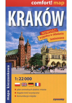 Kraków Mapa kieszonkowa 1:22 000