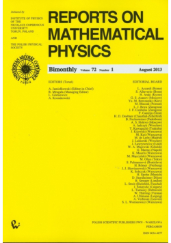 Reports on Mathematical Physics 72/1