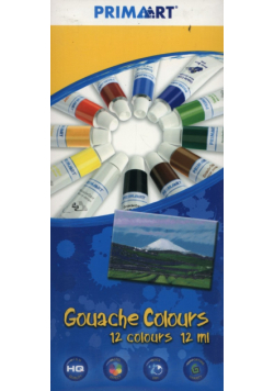 Farby Gouache Prima Art 12 kolorów 12 ml  w tubie