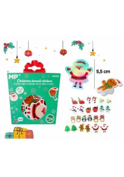Naklejki świąteczne kawaii (24szt)