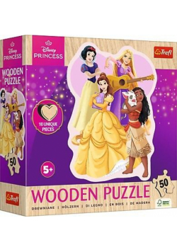Puzzle 50 konturowe Urocze Księżniczki TREFL
