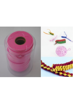 Wstążki filcowe 1cm. x 6m kolor różowy 13 sztuk