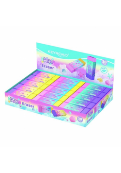 Gumka do ścierania pastel tęczowa 50x19mm (30szt)