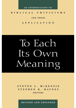 To Each Its Own Meaning, Revised and Expanded