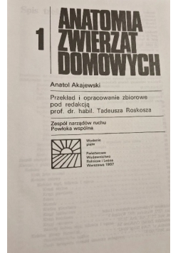 Anatomia zwierząt domowych Tom 1