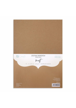 Zestaw papierów kraft A4 20ark