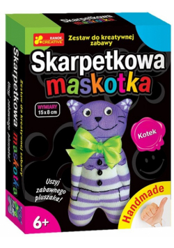 Skarpetkowa maskotka Kotek