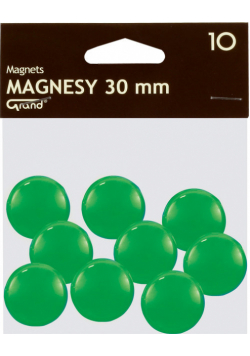 Magnesy 30 mm zielone 10 sztuk