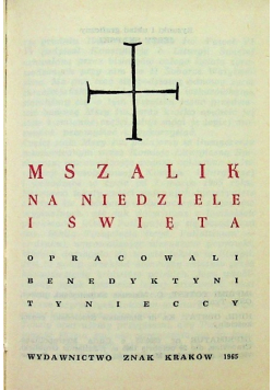 Mszalik na niedziele i święta