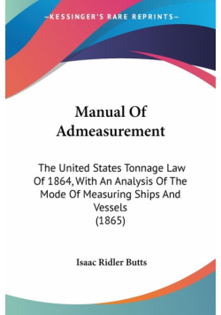 Manual Of Admeasurement