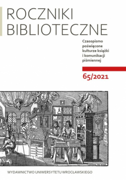 Roczniki Biblioteczne LXV 65/2021