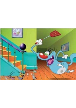 Puzzle dwustronne 2w1 supermaxi 108 Oggy i karaluchy