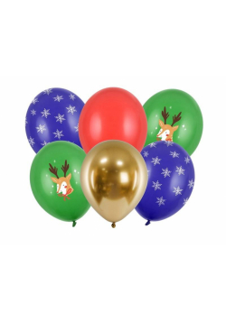Balony Merry Christmas 30cm 6szt