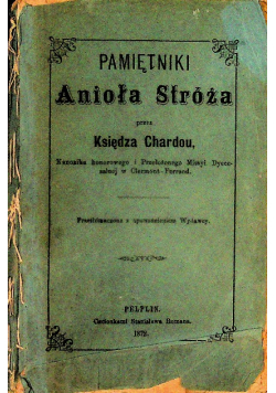 Pamiętniki Anioła Stróża, 1872 r.