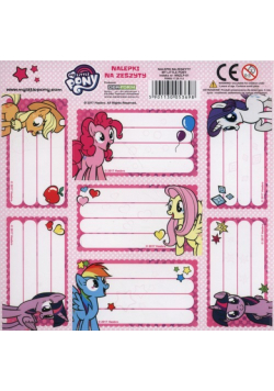 Nalepki na zeszyt My little Pony