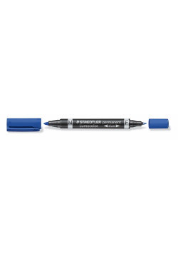 Pisak dwustronny Lumocolor Duo wodoodporny 1 szt. niebieski Staedtler