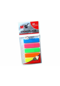 Zakładki indeksujące fluo 5 kolorów 25szt M&G