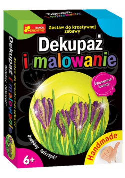 Dekupaż i malowanie Wiosenne kwiaty