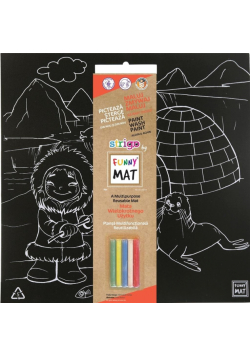 Mata czarna + kreda Biegun Funny Mat STRIGO