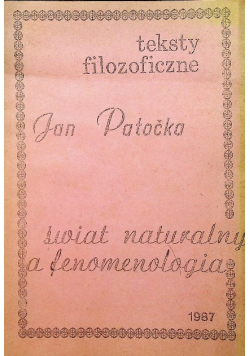 Świat naturalny a fenomenologia