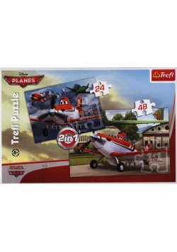 Puzzle Samoloty  Dusty i jego drużyna 2 w 1 24 + 48