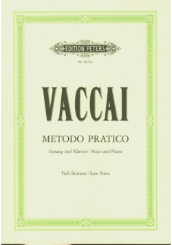 Metodo pratico di canto italiano Voice and Piano - Low Voice