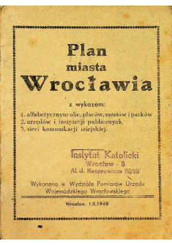 Plan miasta Wrocławia 1948 r.