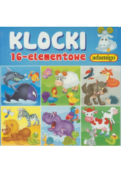Klocki 16 elementowe błękitne