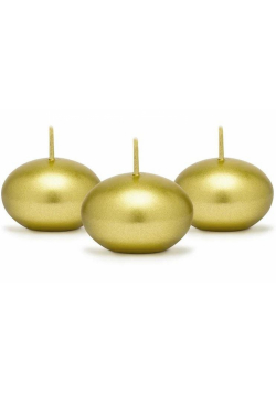 Świeca pływająca Dysk złota 4cm 50szt
