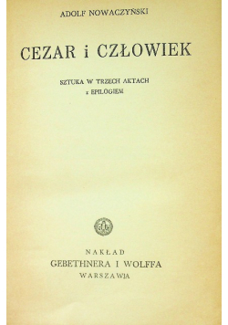 Cezar i człowiek 1937 r.