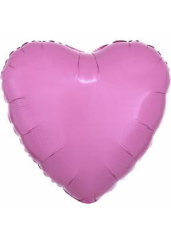 Balon foliowy metalik różowy serce luzem 43cm