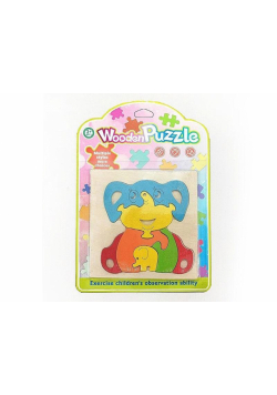 Puzzle drewniane z wycięciami mix