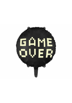 Balon foliowy Game over czarny 45cm