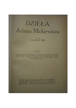 Dzieła Adama Mickiewicza, tom III